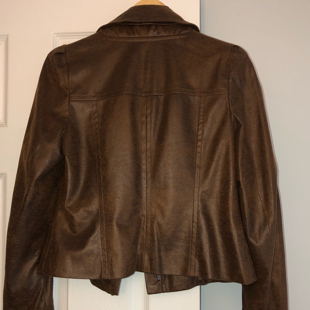 🤎 INC Brown Ruffle Jacket - Size PS - Picture 4 of 4